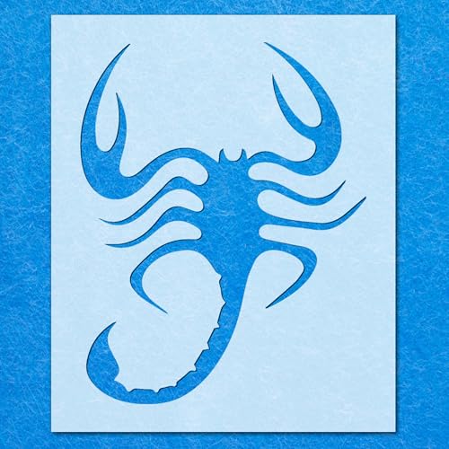 Skorpion-Schablone: Mylar-Airbrush-Wandkunst, Malerei, Basteln, 5–190 Mikron, DIY-A3-Schablone, Designgröße (325 mm, 255 mm) von LAZER NINJA