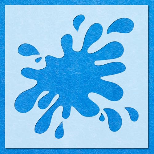 Splash Paint Wasserschablone: Mylar Airbrush Wandkunst Malerei Handwerk | DIY-A6 Schablone - Designgröße (65 x 65 mm) von LAZER NINJA