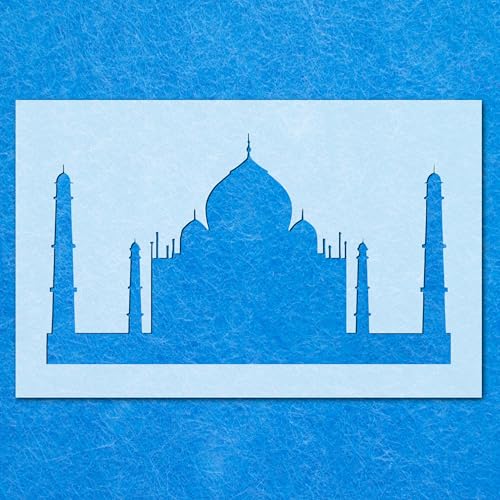 Taj Mahal Silhouetten-Schablone, Mylar-Airbrush-Malerei, Wandkunst, Handwerk Taj Mahal Silhouetten-Schablone, Mylar-Airbrush-Malerei, Wandkunst, Handwerk von LAZER NINJA