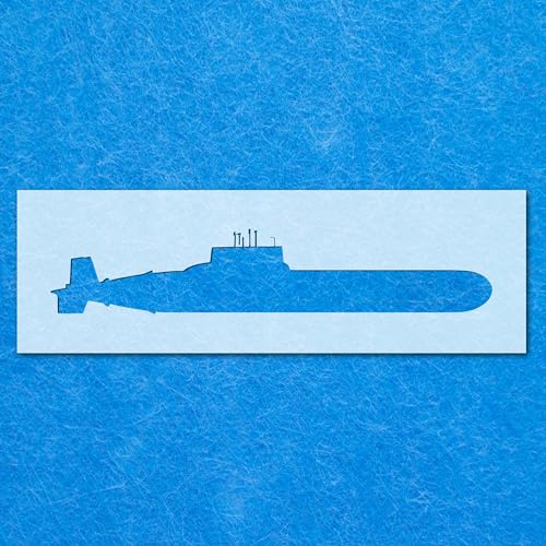 U-Boot-Silhouetten-Schablone, Mylar-Airbrush-Malerei, Wandkunst U-Boot-Silhouetten-Schablone, Mylar-Airbrush-Malerei, Wandkunst von LAZER NINJA