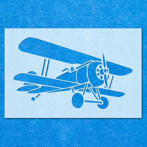 Vintage Propeller Flugzeug Schablone, Mylar Airbrush Malerei Wandkunst Handwerk von LAZER NINJA