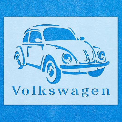 Volkswagen Käfer Vintage Auto Schablone, Mylar Airbrush Malerei Wandkunst Handwerk von LAZER NINJA