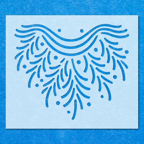 Weihnachts-Lametta-Schablone: Mylar-Airbrush-Wandkunst, Malerei, Basteln, 190 Mikron, A2-Schablone, Designgröße (455 x 380 mm) von LAZER NINJA