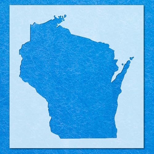 Wisconsin-Schablone, Mylar-Airbrush-Malerei, Wandkunst, Handwerk Wisconsin-Schablone, Mylar-Airbrush-Malerei, Wandkunst, Handwerk von LAZER NINJA