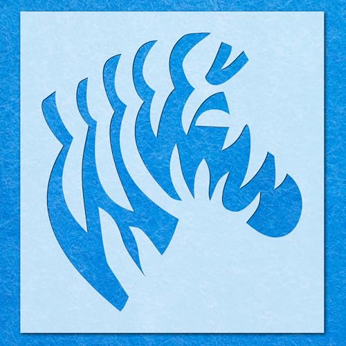 Zebra-Profil-Schablone, Mylar-Airbrush-Malerei, Wandkunst Zebra-Profil-Schablone, Mylar-Airbrush-Malerei, Wandkunst von LAZER NINJA