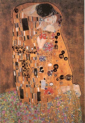 Große Kunstklappkarte Gustav Klimt Der Kuss Kunstkarte Doppelkarte Grußkarte Glückwunschkarte Goldprägung Din A4 von LBG