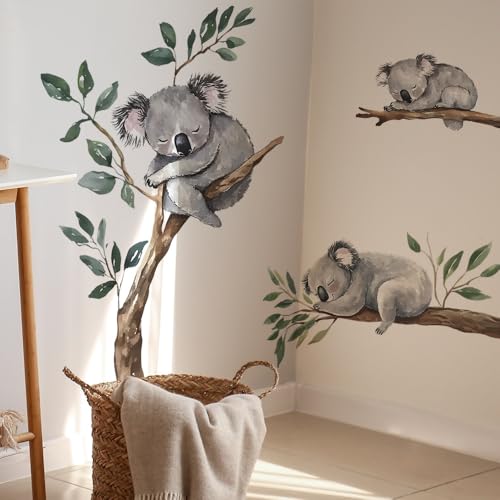 Koala Wandaufkleber Kinderzimmer Aquarell Wandaufkleber 98 x 39 cm Koala Wandaufkleber Kinderzimmer Aquarell Wandaufkleber 98 x 39 cm von LBHSWWX