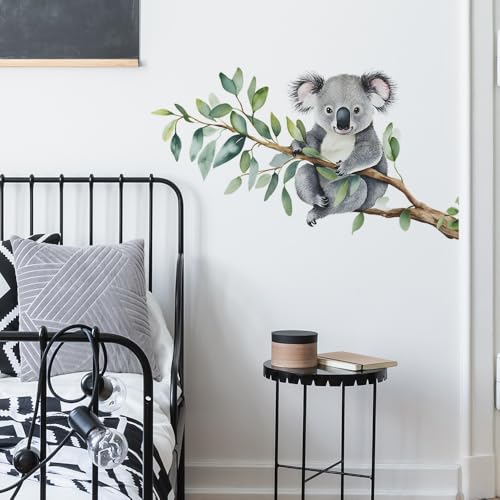 Koala Wandtattoo Aquarell Eukalyptus Zweig 57x32cm Kinderzimmer Deko Koala Wandtattoo Aquarell Eukalyptus Zweig 57x32cm Kinderzimmer Deko von LBHSWWX