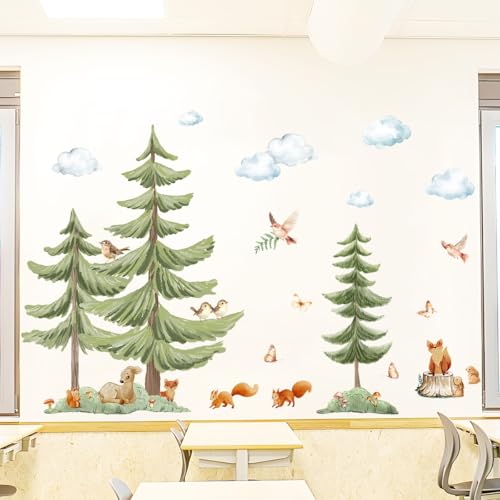 Wandaufkleber Waldtiere, Kiefern und Wildtiere, Kinderzimmer, 90 x 61 cm Wandaufkleber Waldtiere, Kiefern und Wildtiere, Kinderzimmer, 90 x 61 cm von LBHSWWX