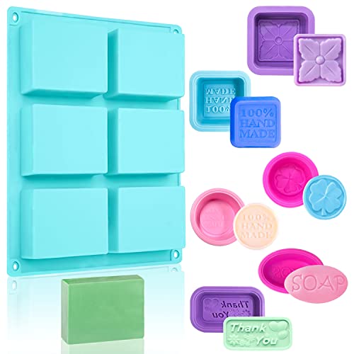 Seifenformen Silikon 7Stk Silikonform Seife Set für handgefertigte Seifenherstellung DIY Seife Kuchen Backen Schokolade Biscuit von LBING