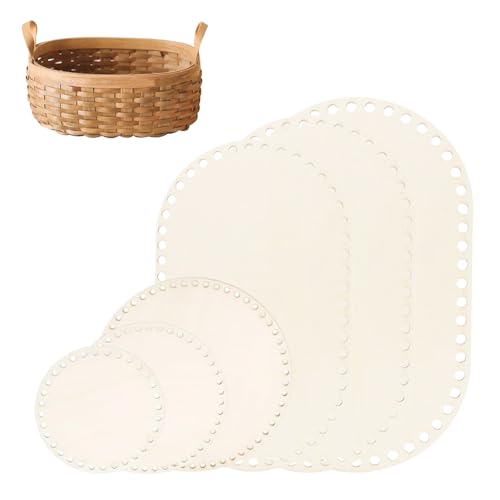 LBJFYHJN 6 Stück Korbboden zum Häkeln, Korbboden zum Häkeln, Holzboden zum Häkeln Taschenboden, Ovaler und Rund Korb Flechten Set für DIY Korbflechten Liefert Basteln 10/15/20/25/30cm LBJFYHJN 6 Stück Korbboden zum Häkeln, Korbboden zum Häkeln, Holzboden zum Häkeln Taschenboden, Ovaler und Rund Korb Flechten Set für DIY Korbflechten Liefert Basteln 10/15/20/25/30cm von LBJFYHJN