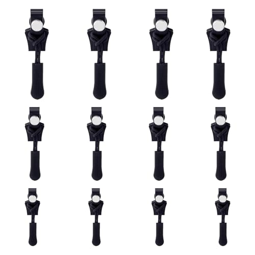 LBJFYHJN Reißverschluss Reparaturset, 12Pcs Reisverschluss-Zipper Ersatz, 3 Größen, austauschbare Reißverschlussschieber für Geldbörsen, Kleidung, Jeans, Rucksäcke, Gepäck von LBJFYHJN