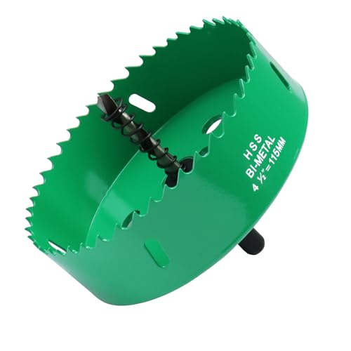 LC LICTOP 11,4 cm Lochsäge, robuster Cornhole Cutter, Bi-Metall HSS Klingenbohrer für Deckenleuchte, Holz, weiches Metallblech, Kunststoffplatte, Trockenbau und Faserplatten, mit positiven von LC LICTOP