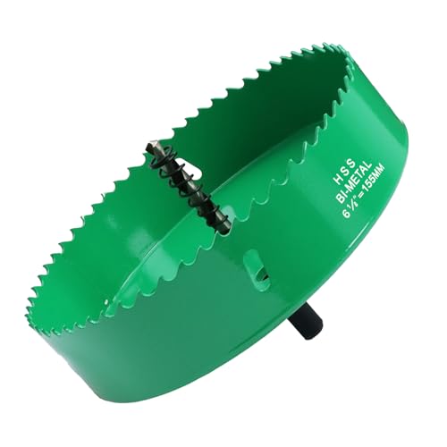 LC LICTOP 15,5 cm Lochsäge, robuster Cornhole Cutter, Bi-Metall HSS Klingenbohrer für Deckenleuchte, Holz, weiches Metallblech, Kunststoffplatte, Trockenbau und Faserplatten, mit positiven von LC LICTOP