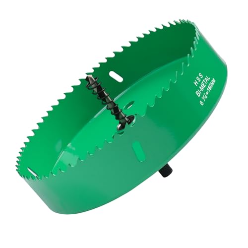 LC LICTOP 16,3 cm Lochsäge, robuster Cornhole Cutter, Bi-Metall HSS Klingenbohrer für Deckenleuchte, Holz, weiches Metallblech, Kunststoffplatte, Trockenbau und Faserplatten, mit positiven von LC LICTOP
