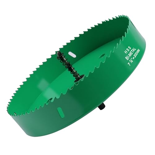 LC LICTOP 20 cm Lochsäge, robuster Cornhole Cutter, Bi-Metall HSS Klingenbohrer für Deckenleuchte, Holz, weiches Blech, Kunststoffplatte, Trockenbau und Faserplatten, mit positiven Rechenzähnen, Grün LC LICTOP 20 cm Lochsäge, robuster Cornhole Cutter, Bi-Metall HSS Klingenbohrer für Deckenleuchte, Holz, weiches Blech, Kunststoffplatte, Trockenbau und Faserplatten, mit positiven Rechenzähnen, Grün von LC LICTOP