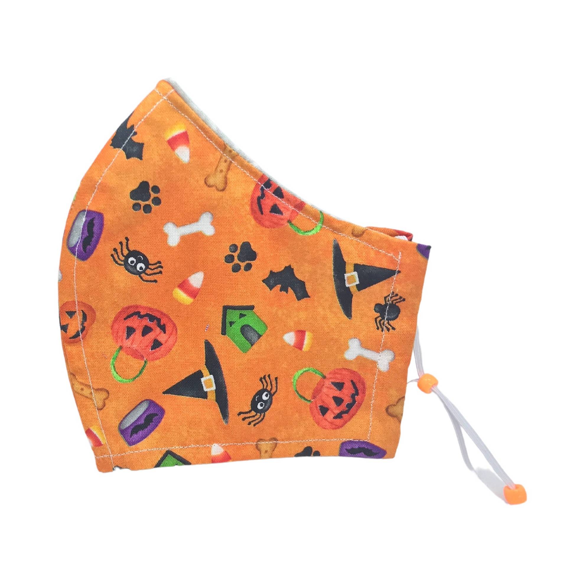 Orange Halloween Gesichtsmaske Mit Nasenbügel Und Filtertasche Kleine Xs Bis Xl Gesichtsmasken Muttertagsgeschenk von LCDArtShop