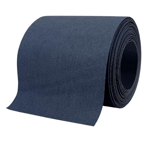 Jeans-Flicken für Innenjeans, zum Aufbügeln für Jeans, Jeans-Flicken zum Reparieren von Hosenlöchern und zum Abdecken von Unebenheiten, große Größe, 10,2 x 152,4 cm, Dunkelblau von LCEAI