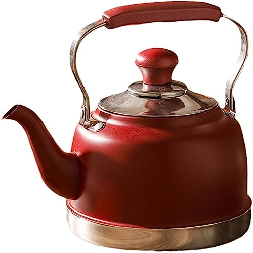 Teekessel Herd Teekessel mit Tee-Abfluss Wasserkessel Topf Universal Herd Wasserkocher Edelstahl Teekannen Teekanne für Induktionsherd Gießen über Wasserkocher (A,2L) von LCHJX