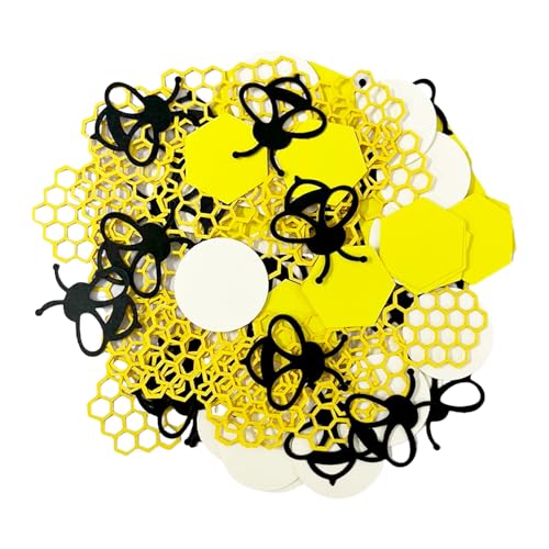 LCIEFKAE 200 Scheiben Biene -Konfetti, Kreative Und Lustige Konfetti, Partydekorationen, Esstischdekorationen. von LCIEFKAE