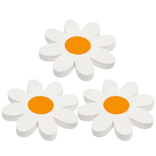 LCIEFKAE 60 Stück Blumenservietten, Daisy -Dekorationen, Geburtstagsservietten, Partyservietten, Sommerfeier -Servietten, Serviettenblumen. von LCIEFKAE