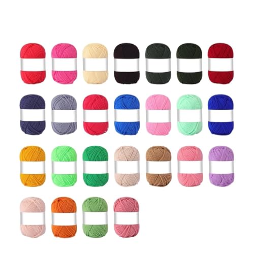 HäKelgarn Baumwollgarn for Handstricken, Häkeln von Schals, Pullovern, Tüchern, Decken und verschiedenen handgefertigten DIY-Projekten(N3-25Pcs - 1Set) von LCKKJHG