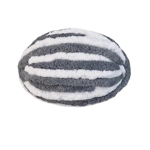 HäKelgarn Grobe Garne for Stricken und Häkeln von Deckenkissen, mehrfarbig, dicke Linie, weiches, warmes Häkelgarn, Schallinie(Gray-white) von LCKKJHG