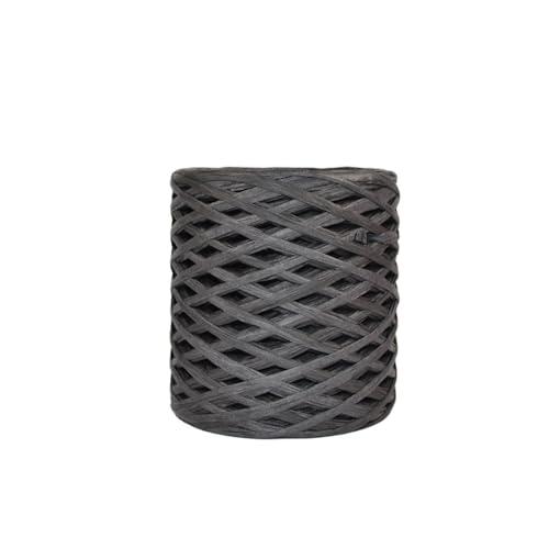 HäKelgarn Raffia Papier Stroh Seil Garn Handarbeit Stricken Verpackung Gürtel Seil Häkeln Sommer Hut Taschen(Black) von LCKKJHG