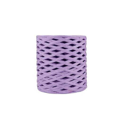 HäKelgarn Raffia Papier Stroh Seil Garn Handarbeit Stricken Verpackung Gürtel Seil Häkeln Sommer Hut Taschen(Light Purple) von LCKKJHG