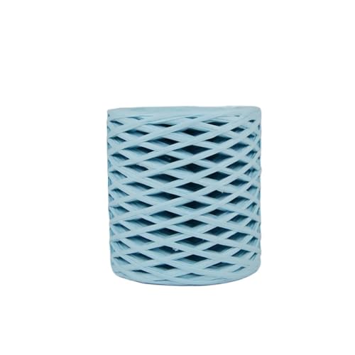 HäKelgarn Raffia Papier Stroh Seil Garn Handarbeit Stricken Verpackung Gürtel Seil Häkeln Sommer Hut Taschen(Sky Blue) von LCKKJHG