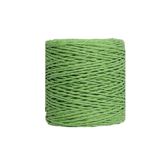 HäKelgarn Raffiagarn, Strickpapier, Strohgarn for Häkeln von Hüten, ausgefallenes Garn, Blumenverpackung, Sommer, handgefertigtes Material(Grass green) von LCKKJHG