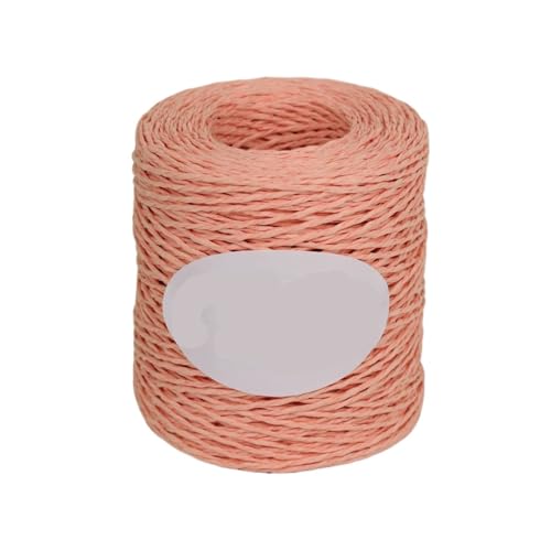 HäKelgarn Raffiagarn, Strickpapier, Strohgarn for Häkeln von Hüten, ausgefallenes Garn, Blumenverpackung, Sommer, handgefertigtes Material(Orange pink) von LCKKJHG