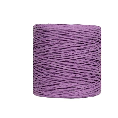 HäKelgarn Raffiagarn, Strickpapier, Strohgarn for Häkeln von Hüten, ausgefallenes Garn, Blumenverpackung, Sommer, handgefertigtes Material(Purple) von LCKKJHG