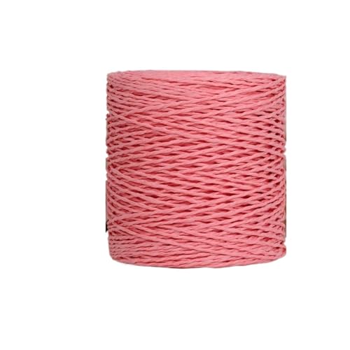 HäKelgarn Raffiagarn, Strickpapier, Strohgarn for Häkeln von Hüten, ausgefallenes Garn, Blumenverpackung, Sommer, handgefertigtes Material(Red-w) von LCKKJHG