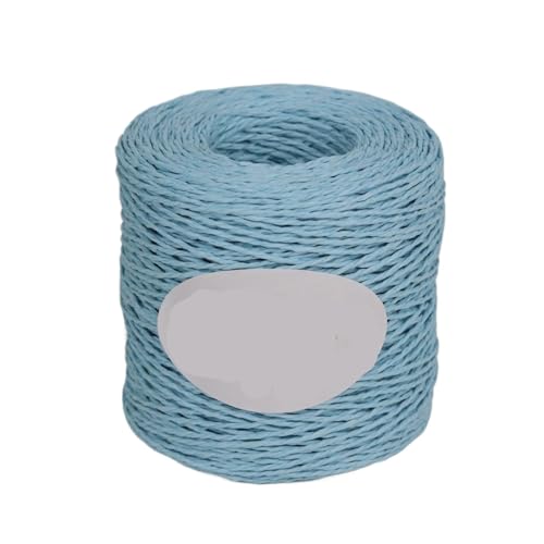 HäKelgarn Raffiagarn, Strickpapier, Strohgarn for Häkeln von Hüten, ausgefallenes Garn, Blumenverpackung, Sommer, handgefertigtes Material(Sky blue) von LCKKJHG