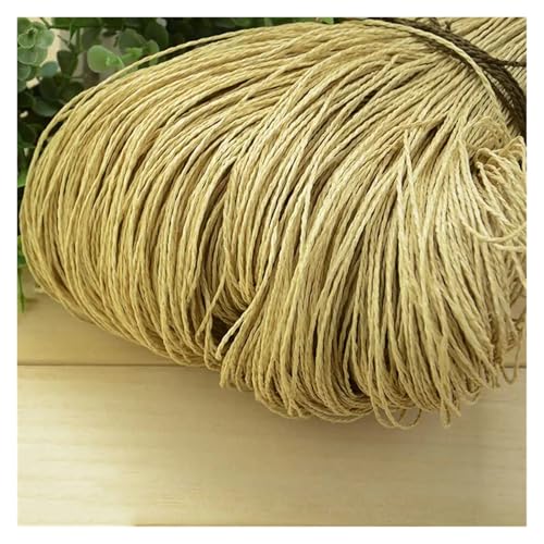HäKelgarn Sommer Bast Garn Häkeln Themen Handarbeit for DIY Stricken Hut Handtasche Korb Rattan Material(Color 2) von LCKKJHG