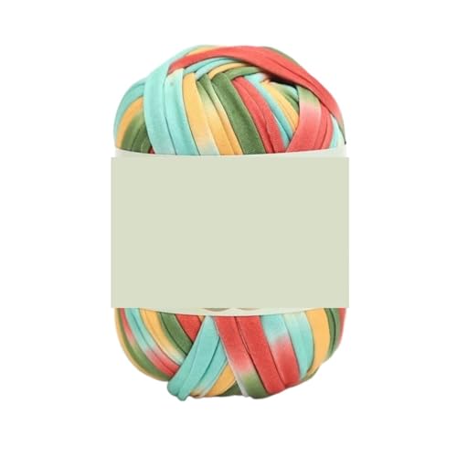 HäKelgarn T-Shirt, Baumwollstrickgarn, DIY-Häkeltasche aus weicher Wolle, Decke, Seilteil gefärbt, Regenbogen-Webgarn, flauschig(Color 1) von LCKKJHG