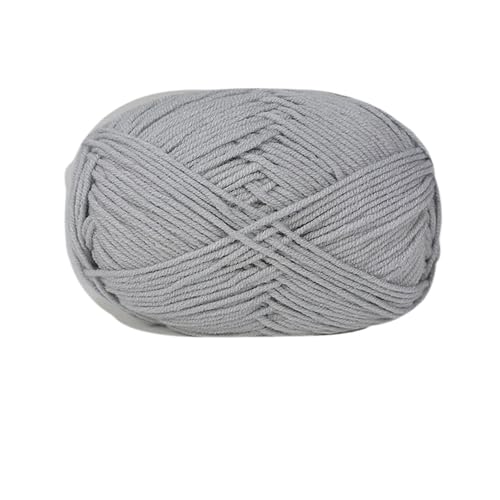 HäKelgarn Weiches Baumwollgarn for Häkelfäden for Stricken von Wolle, DIY-Handwerk, Pullover, Mütze(Light Silver) von LCKKJHG
