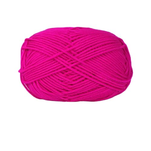 HäKelgarn Weiches Baumwollgarn for Häkelfäden for Stricken von Wolle, DIY-Handwerk, Pullover, Mütze(Rosy Red) von LCKKJHG