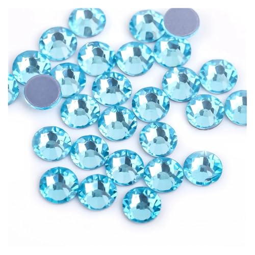 Hotfix Strasssteine Grüner Vulkan Farbe Eisen auf Strass/Hot Fix Kristall Strass Nähen & Stoff Bekleidungssteine(Aquamarine,Mix ss3-ss30 10gram) von LCKKJHG