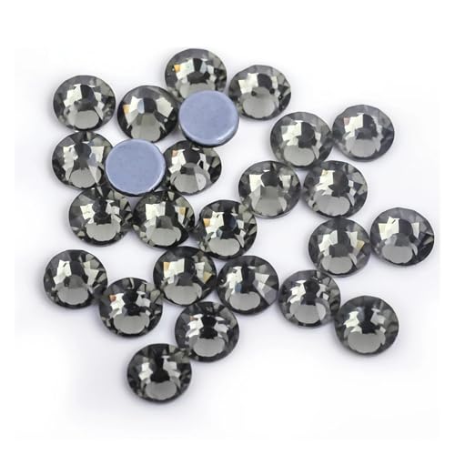Hotfix Strasssteine Grüner Vulkan Farbe Eisen auf Strass/Hot Fix Kristall Strass Nähen & Stoff Bekleidungssteine(Black Diamond,Ss16 1440pcs) von LCKKJHG