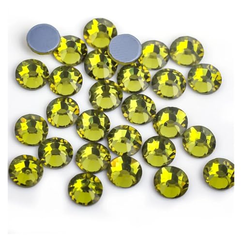 Hotfix Strasssteine Grüner Vulkan Farbe Eisen auf Strass/Hot Fix Kristall Strass Nähen & Stoff Bekleidungssteine(Olivine,Ss16 1440pcs) von LCKKJHG