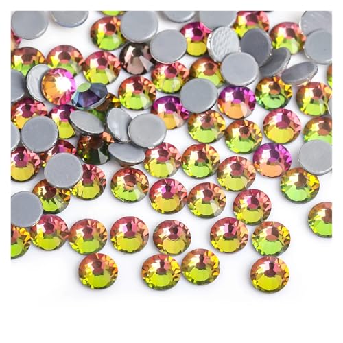 Hotfix Strasssteine Grüner Vulkan Farbe Eisen auf Strass/Hot Fix Kristall Strass Nähen & Stoff Bekleidungssteine(Rainbow,Ss10 1440pcs) von LCKKJHG