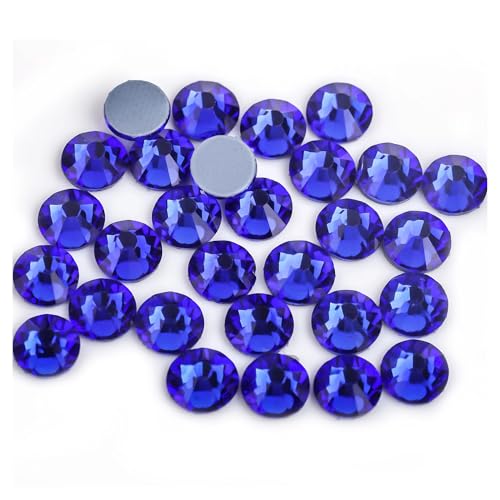 Hotfix Strasssteine Grüner Vulkan Farbe Eisen auf Strass/Hot Fix Kristall Strass Nähen & Stoff Bekleidungssteine(Sapphire,Ss10 1440pcs) von LCKKJHG