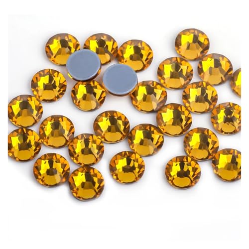 Hotfix Strasssteine Grüner Vulkan Farbe Eisen auf Strass/Hot Fix Kristall Strass Nähen & Stoff Bekleidungssteine(Topaz,Ss6 1440pcs) von LCKKJHG