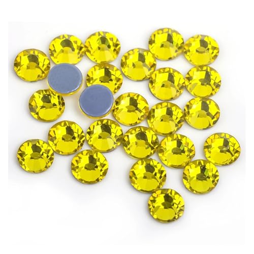 Hotfix Strasssteine Hot Fix Strasssteine ​​Flatback Kristall Hotfix Strass Glitzer Aufbügeln ​​Kleidungsstück(Citrine,SS10-1440pcs) von LCKKJHG