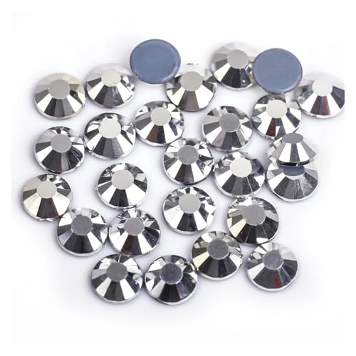 Hotfix Strasssteine Hot Fix Strasssteine ​​Flatback Kristall Hotfix Strass Glitzer Aufbügeln ​​Kleidungsstück(Mine Silver,SS6-1440pcs) von LCKKJHG