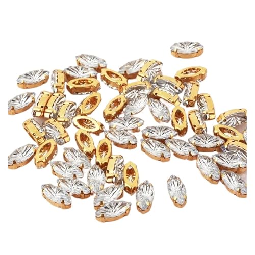 Hotfix Strasssteine Hotfix Strass Strasssteine ​​schillernde Edelsteine ​​für Handarbeiten DIY Nähbesätze(Crystal,7x15mm-50pcs) von LCKKJHG