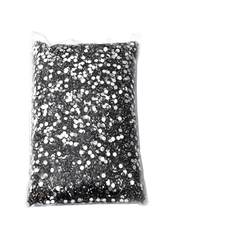 Hotfix Strasssteine Hotfix-Strasssteine, großes Paket, Harz, nicht, lose, flache Kristalle, Nagel, DIY, Glitzerstein(Black diamond,PCS_6MM 1000PCS) von LCKKJHG