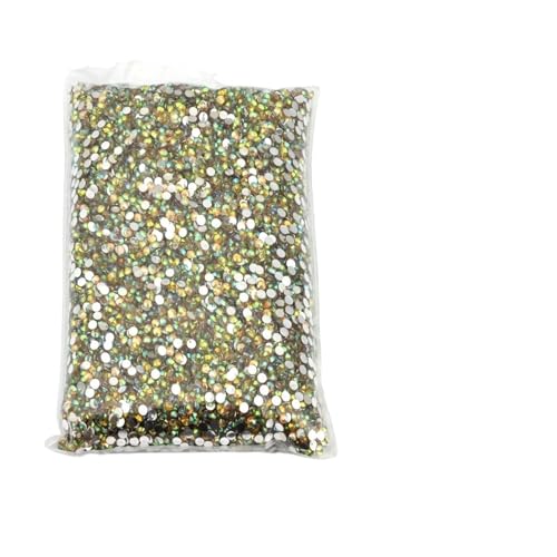 Hotfix Strasssteine Hotfix-Strasssteine, großes Paket, Harz, nicht, lose, flache Kristalle, Nagel, DIY, Glitzerstein(Crystal Yellow AB,PCS_5MM 3000PCS) von LCKKJHG
